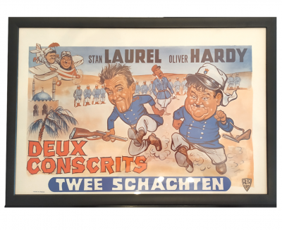 Filmplakat Stan Laurel Oliver Hardy - Twee Schachten @galleryeight